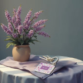 Romantische lila roze Pastel Botanische Spring Mea Sleutelhanger