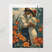 Romantische Lily veld  Briefkaart (Voorkant / Achterkant)