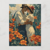 Romantische Lily veld Briefkaart (Voorkant)