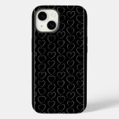ROMANTISCHE LOVE HEART BLACK Case-Mate iPhone CASE (Achterkant)