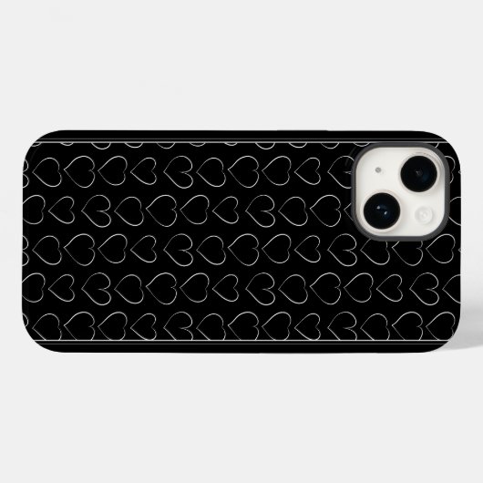 ROMANTISCHE LOVE HEART BLACK Case-Mate iPhone CASE (Achterkant (horizontaal))