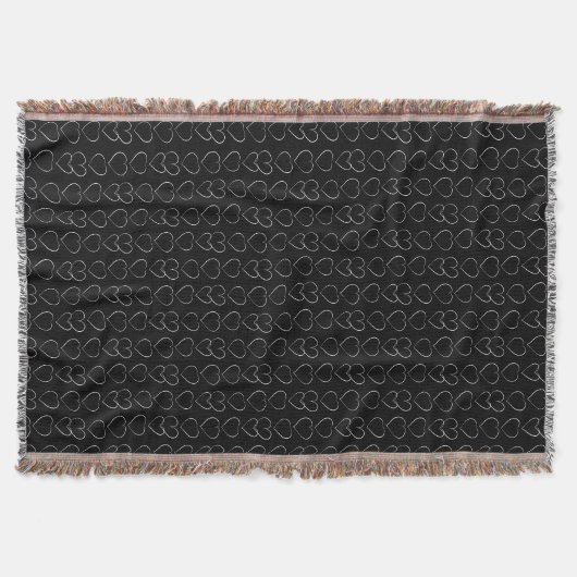 ROMANTISCHE LOVE HEART BLACK DEKEN (Voorkant)