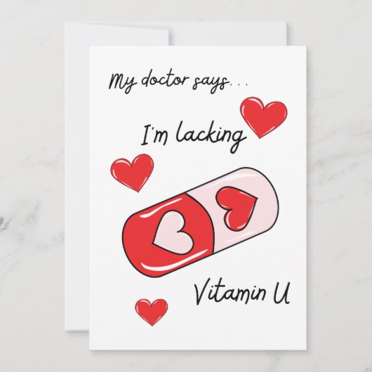 Romantische Love Pill Valentijnsdag Kaart - Bewerk (Voorkant)