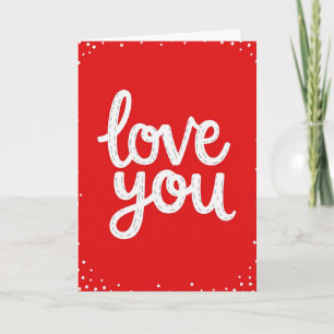 Romantische 'Love You'-kaart met stippen Kaart