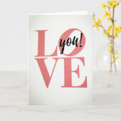 Romantische Love You Matte Kaart (Gele Bloem)
