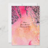 ROMANTISCHE LOVERS, ROMANCE IN PINK FUCHSIA SPARKL KAART (Achterkant)