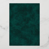 Romantische Luxe Barok Bruiloft Folie Uitnodiging (Achterkant)