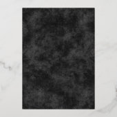 Romantische Luxe Barok Bruiloft Folie Uitnodiging (Achterkant)
