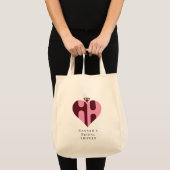Romantische luxe HH monogram bruiloft Tote Bag (Voorkant (product))