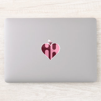 Romantische luxe HH monogram Sticker
