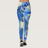 Romantische maanblauw en witte orchideeën leggings (Achterkant)