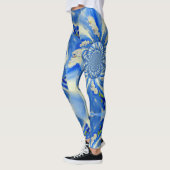 Romantische maanblauw en witte orchideeën leggings (Links)