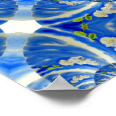 Romantische maanblauw en witte orchideeën poster (Hoek)