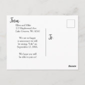 Romantische maanlicht- en lantaarnbomen redden de  briefkaart (Achterkant)