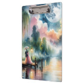 Romantische maanlicht Waterverf nachtscène Klembord (Links)