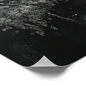 Romantische Maanverlichte Omhelzing - Charcoal Sty Poster (Hoek)