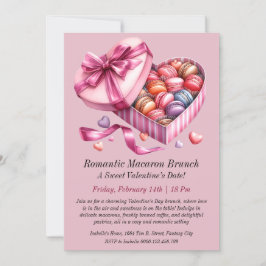 Romantische Macaron Brunch Uitnodiging