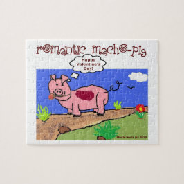 Romantische Macho Pig Puzzel beroemd gemaakt door