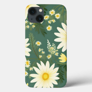 Romantische madeliefjes op groen Case-Mate iPhone case