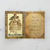 Romantische Magische Victoriaans Feestdagen Kaart (Binnen)