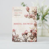 Romantische  Magnolia Bridal Shower Kaart (Staand voorkant)