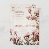 Romantische  Magnolia Bridal Shower Kaart (Voorkant / Achterkant)