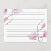Romantische Magnolia Vrijgezellenfeest Recept Kaar Informatiekaartje (Achterkant)
