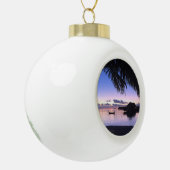 Romantische Maldiven Tropical Sunset Keramische Bal Ornament (Links)