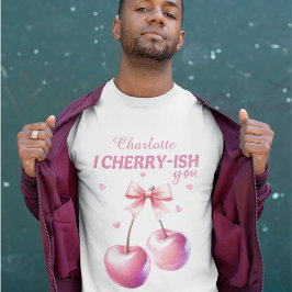 Romantische Mannen 'I Cherry-ish You' met aangepas T-shirt