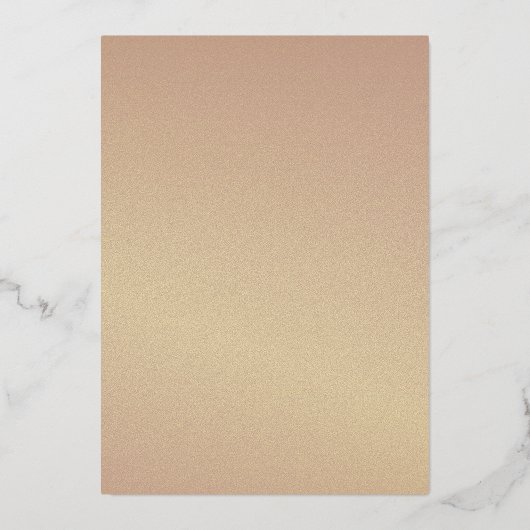 Romantische marine blauw en goud bruiloft folie uitnodiging (Achterkant)