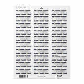 Romantische marine blauw wit bloemenbruiloft etiket (Full Sheet)