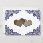 Romantische marine blauwe zonnebloem bruiloft save the date (Achterkant)