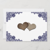 Romantische marine blauwe zonnebloem bruiloft save the date (Achterkant)