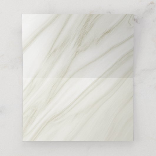 Romantische marine en rode bloemen marmer plaatskaartje (Binnenkant ongevouwen)