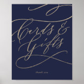 Romantische marine kalligrafie kaarten en geschenk poster (Voorkant)