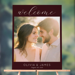 Romantische Maroon Foto Acryl Bord