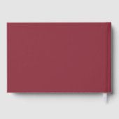 Romantische Maroon Foto Gastenboek (Achterkant)