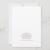 Romantische Marsala Bourgondië Bloemenbruiloft Kaart (Achterkant)