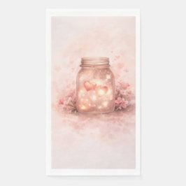 Romantische Mason Jar Harten Papieren Servet