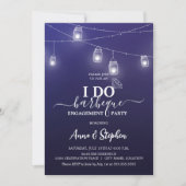 Romantische Mason Jar Light Ik doe BBQ Verlovingsf Kaart (Voorkant)