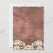 Romantische Mauve Goud Moderne Bruiloft Kaart (Achterkant)