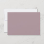Romantische Mauve Leaf Minimal Wedding Bedankkaart (Achterkant)