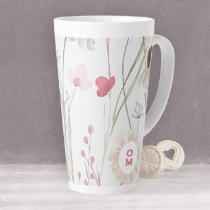 Romantische Mauve Salie Latte Mok