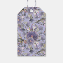 Romantische Mauve Wattle & Eucalyptus Cadeaulabel