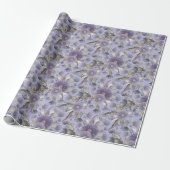 Romantische Mauve Wattle & Eucalyptus Cadeaupapier (Uitgerold)