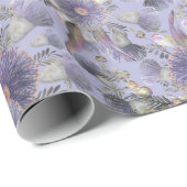 Romantische Mauve Wattle & Eucalyptus Cadeaupapier (Rol Hoek)