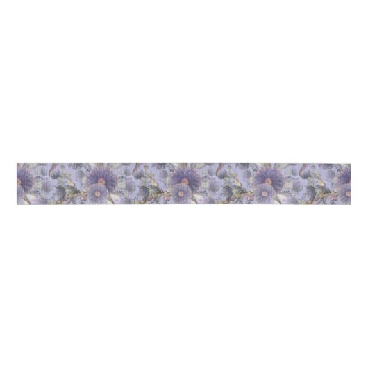 Romantische Mauve Wattle & Eucalyptus Grosgrain Lint (Voorkant)