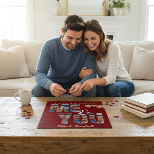 Romantische "Me & You" koppel fotocollage  Legpuzzel