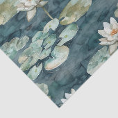 Romantische meer lelie pad Lotus bloem bruidsdouch Tissuepapier (Detail)
