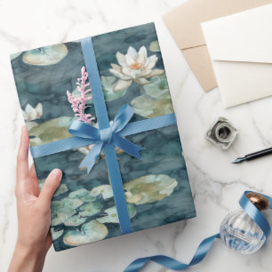 Romantische meer waterlelie bloem bruidsdouche cadeaupapier